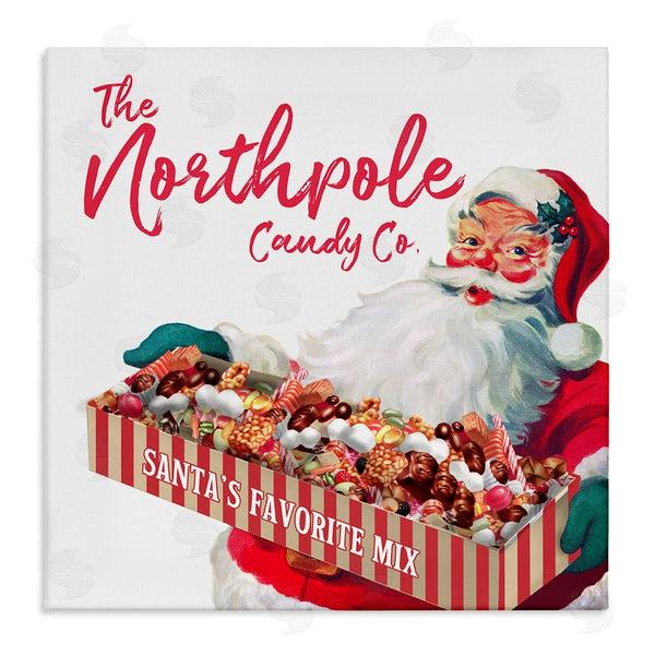 stupell industries The Saturday Evening Post | Vintage Northpole Candy Santa Claus Wall Art