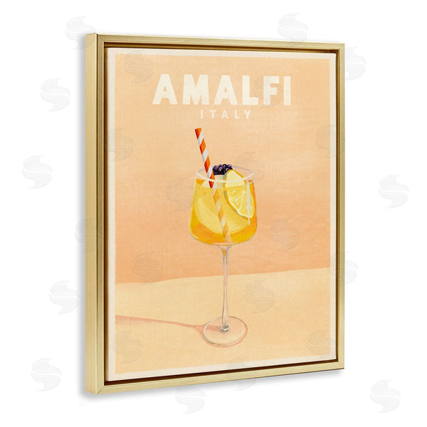 Stupell Industries The Whiskey Ginger | Amalfi Italy With Cocktail