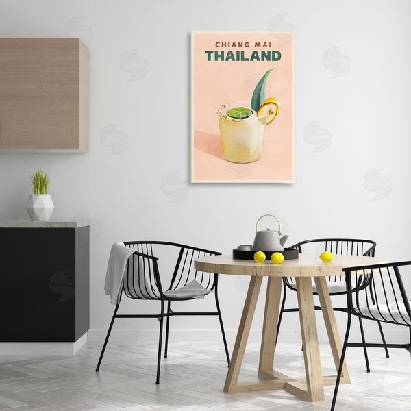 Stupell Industries The Whiskey Ginger | Chiang Mai Thailand Cocktail Wall Art