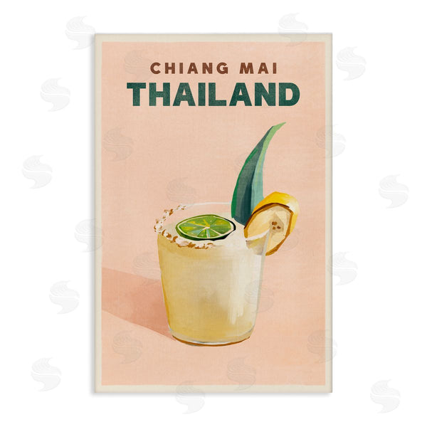 stupell industries The Whiskey Ginger | Chiang Mai Thailand Cocktail Wall Art