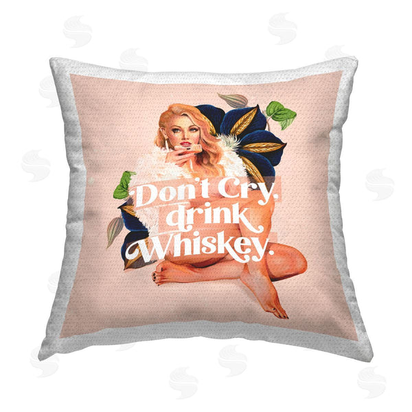 Stupell Industries The Whiskey Ginger | Don't Cry Drink Whiskey Printed Throw Pillow