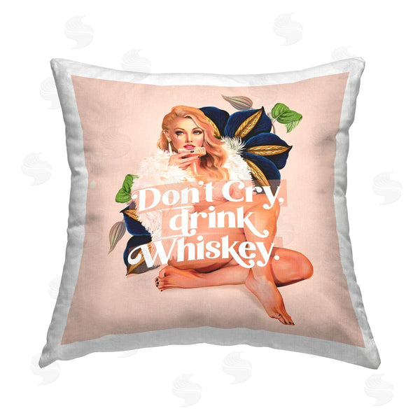 stupell industries The Whiskey Ginger | Don't Cry Drink Whiskey Printed Throw Pillow