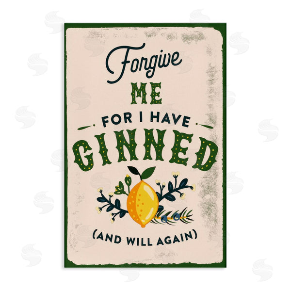stupell industries The Whiskey Ginger | Forgive Me For I Have Ginned Wall Art