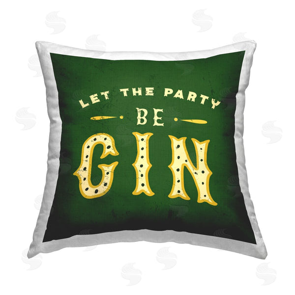 stupell industries The Whiskey Ginger | Let Party Be Gin Pun Printed Throw Pillow