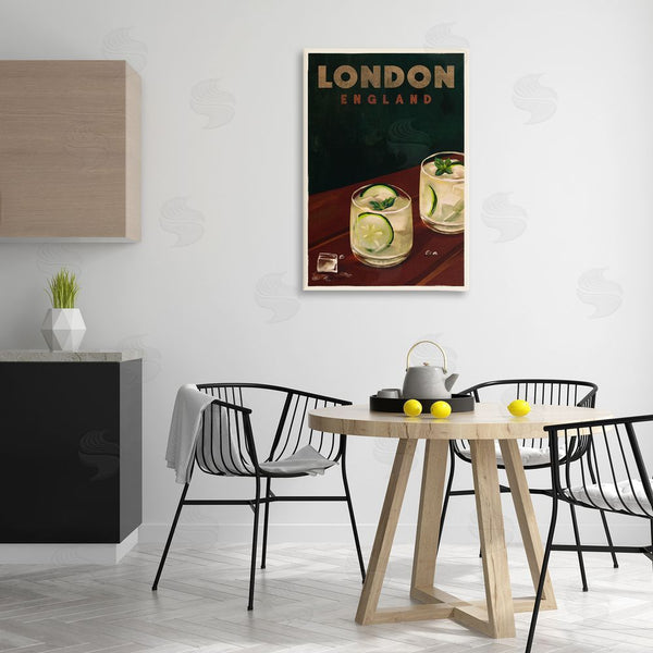 Stupell Industries The Whiskey Ginger | London England Cocktail Wall Art
