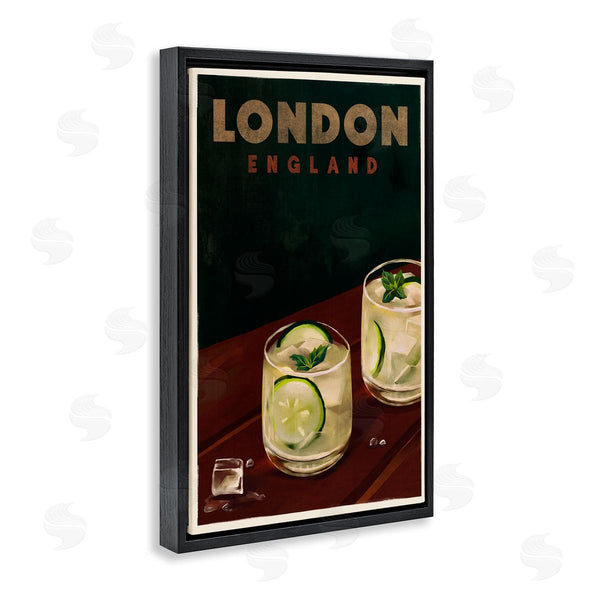 Stupell Industries The Whiskey Ginger | London England Cocktail Wall Art