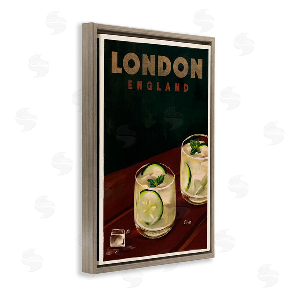 Stupell Industries The Whiskey Ginger | London England Cocktail Wall Art