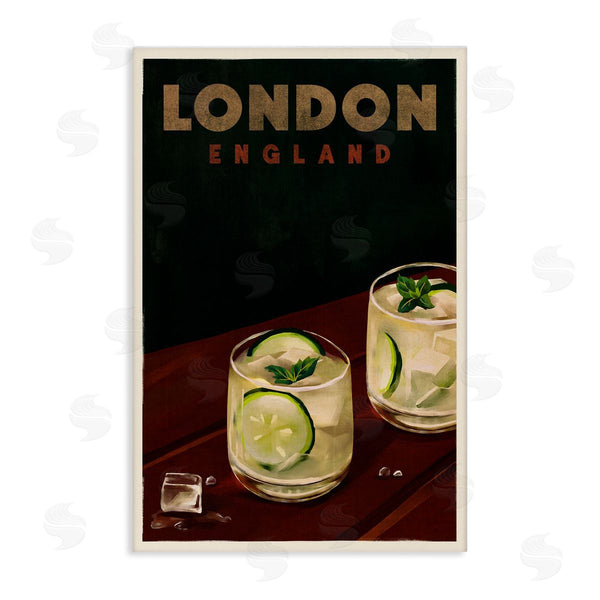 stupell industries The Whiskey Ginger | London England Cocktail Wall Art