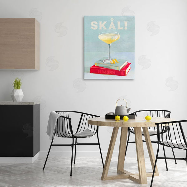 Stupell Industries The Whiskey Ginger | Skal Cocktail & Bookstack Wall Art