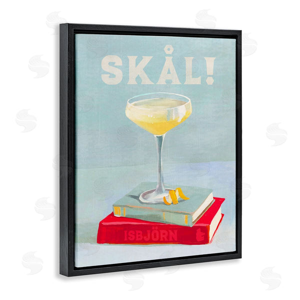 Stupell Industries The Whiskey Ginger | Skal Cocktail & Bookstack Wall Art