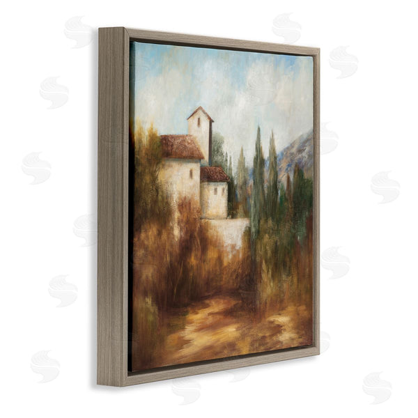 Stupell Industries Theo Beck | Countryside Estate Warm Autumn Field Villa Landscape Wall Art