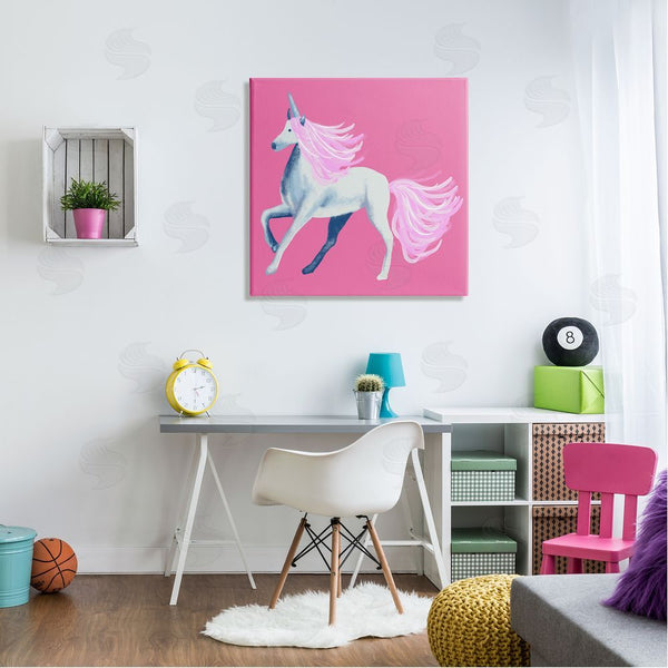 Stupell Industries Thimblepress | Pink Unicorn Illustration Wall Art