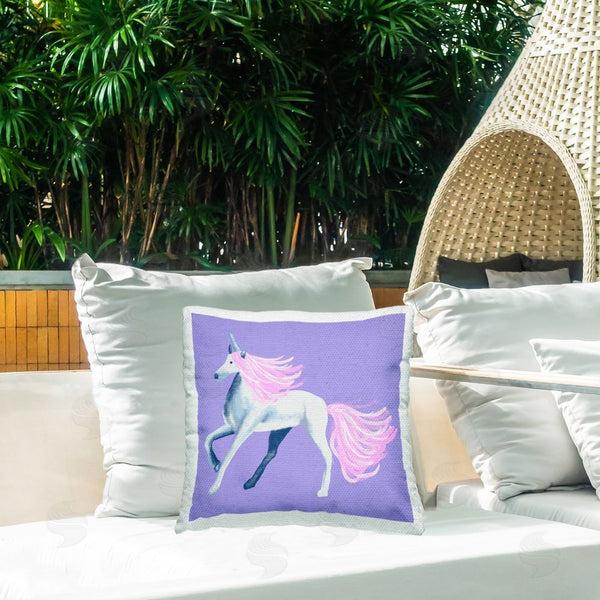 Stupell Industries Thimblepress | Purple & Pink Unicorn Printed Throw Pillow