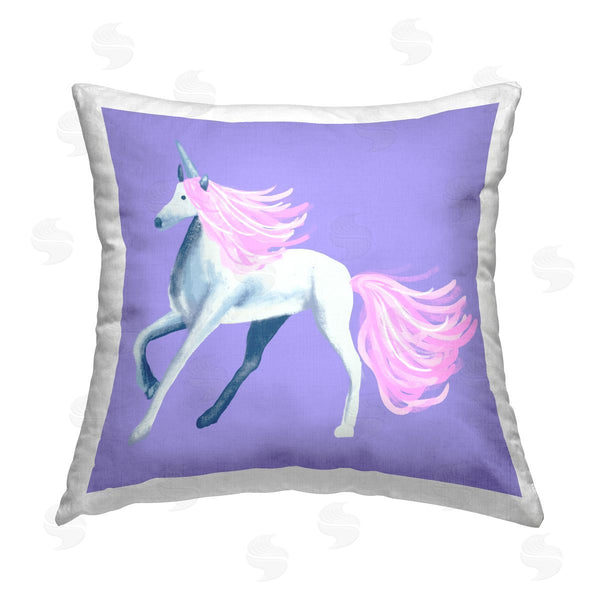 stupell industries Thimblepress | Purple & Pink Unicorn Printed Throw Pillow