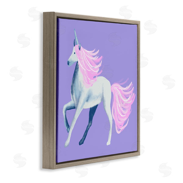 Stupell Industries Thimblepress | Purple Unicorn Illustration Wall Art