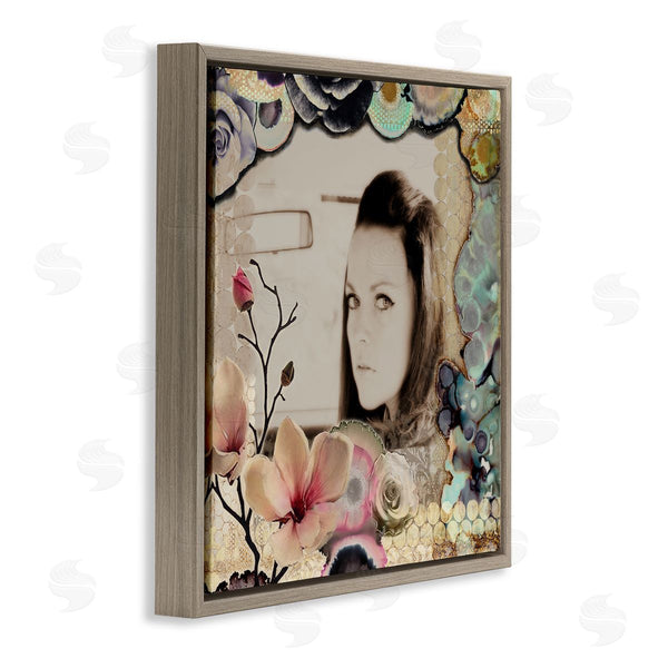 Stupell Industries Third & Wall Studios | Girl In Car Collaged Florals