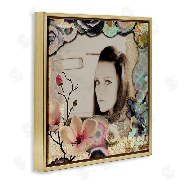 Stupell Industries Third & Wall Studios | Girl In Car Collaged Florals