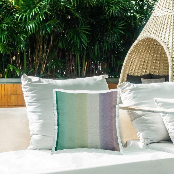Stupell Industries Third & Wall Studios | Green & Purple Gradient Printed Throw Pillow