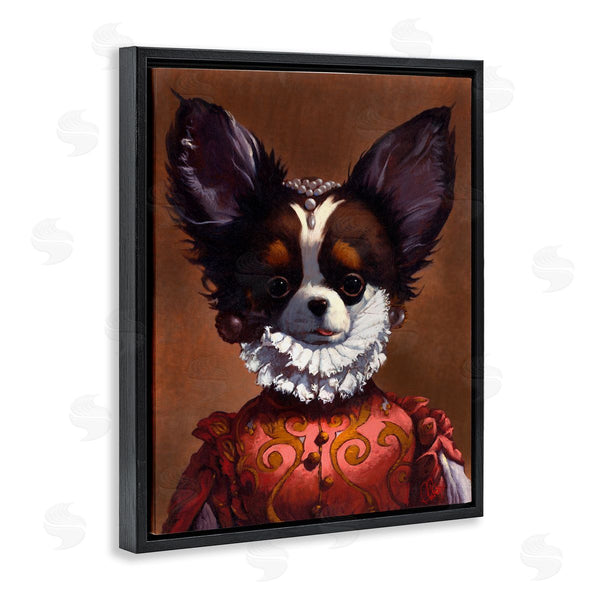 Stupell Industries Thomas Fluharty | Funny Royal Puppy Portrait Pet Dog Renaissance Clothing Wall Art