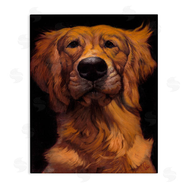 stupell industries Thomas Fluharty | Golden Retriever Pet Dog Portrait Bold Animal Painting Wall Art