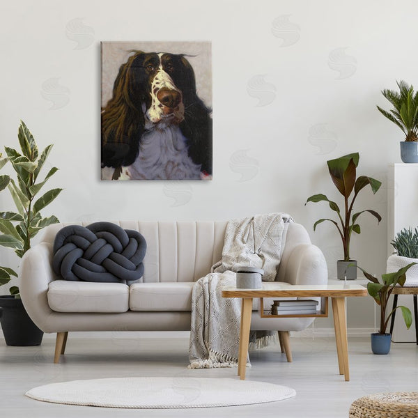 Stupell Industries Thomas Fluharty | Hound Dog Pet Portrait Funny Animal Painting Wall Art
