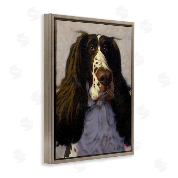 Stupell Industries Thomas Fluharty | Hound Dog Pet Portrait Funny Animal Painting Wall Art
