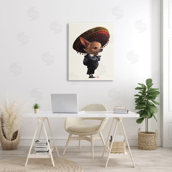 Stupell Industries Thomas Fluharty | Mariachi Chihuahua With Sombrero Adorable Pet Dog Wall Art