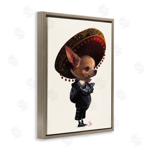 Stupell Industries Thomas Fluharty | Mariachi Chihuahua With Sombrero Adorable Pet Dog Wall Art