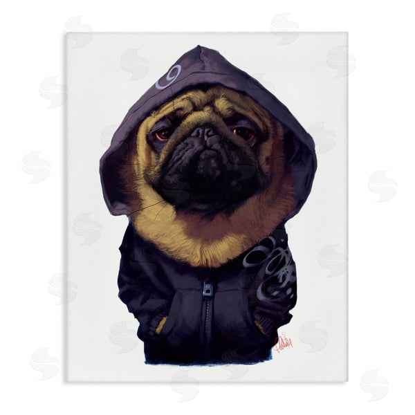 stupell industries Thomas Fluharty | Pug in Street Wear Wall Art