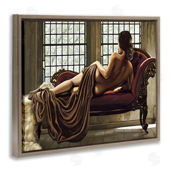 Stupell Industries Thomas Page | Golden Woman Nude Portrait