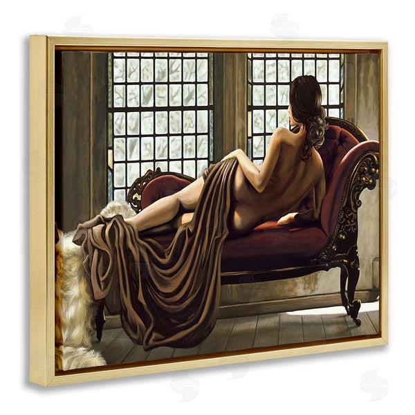 Stupell Industries Thomas Page | Golden Woman Nude Portrait