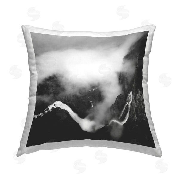 stupell industries Thomas Tepstad Berge | Foggy Mountain Crags Printed Throw Pillow