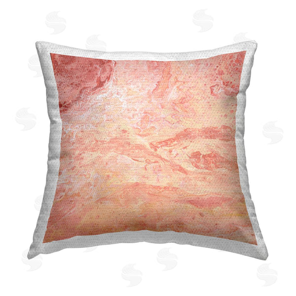 Stupell Industries Tiffany Hakimipour | Peach Flow Abstract Ripples Printed Throw Pillow