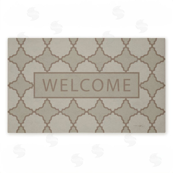 stupell industries Tim Coffey | Geometric Mod Welcome Non-Woven Door Mat