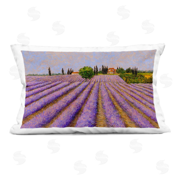 stupell industries Tim Coffey | Lavender Fields Farmland Printed Throw Pillow