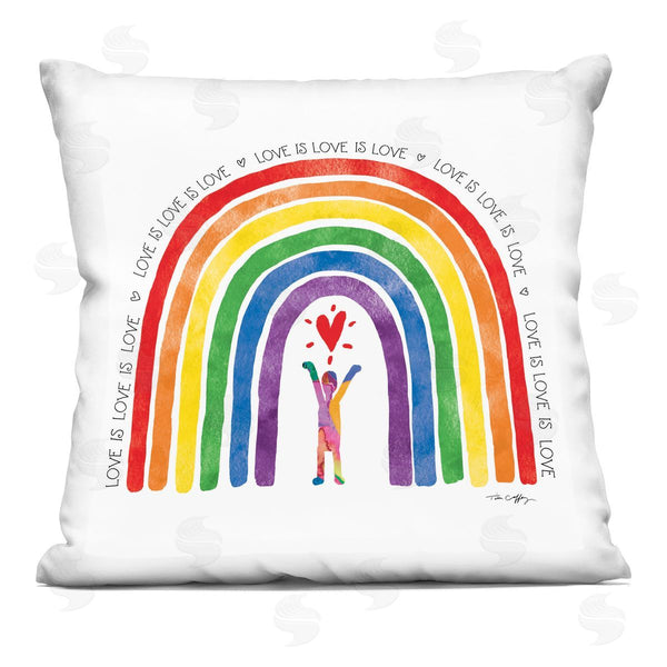 stupell industries Tim Coffey | Love Is Love Pride Inclusivity Printed Throw Pillow