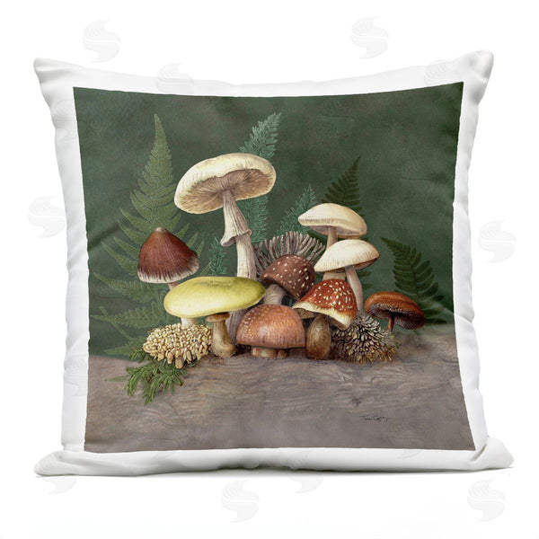 Stupell Industries Tim Coffey | Mushrooms And Ferns Nature Printed Throw Pillow