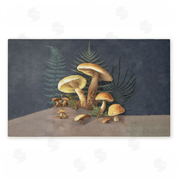 stupell industries Tim Coffey | Mushrooms & Ferns on Blue Non-Woven Door Mat