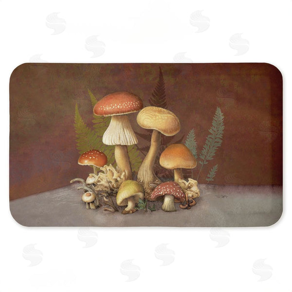 stupell industries Tim Coffey | Mushrooms & Ferns on Brown Anti-Fatigue Mat