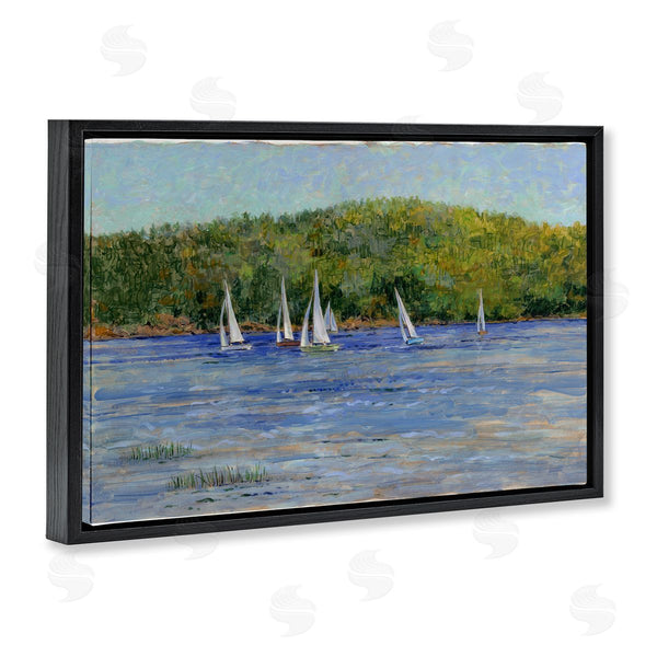 Stupell Industries Tim Coffey | Sailboat Fleet In Distance