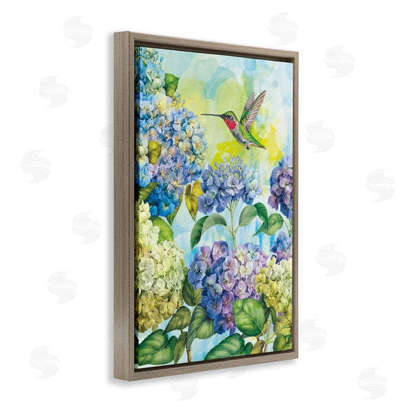 Stupell Industries Tim Coffey | Spring Hydrangeas With Hummingbird