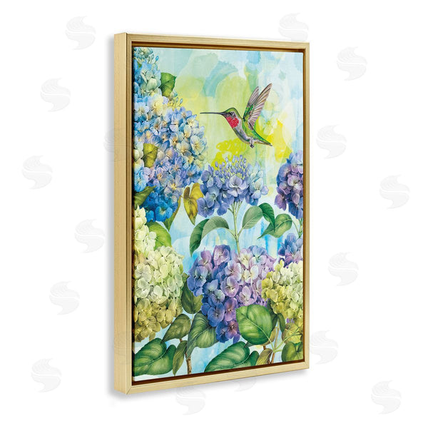 Stupell Industries Tim Coffey | Spring Hydrangeas With Hummingbird