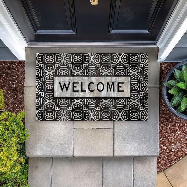 Stupell Industries Tim Coffey | Urban Farmhouse Welcome Non-Woven Door Mat