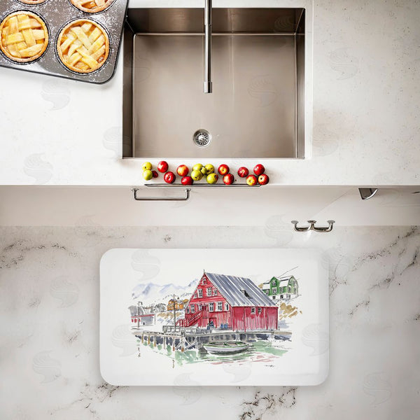 Stupell Industries Tim Coffey | Wanderlust Coastal Dock Anti-Fatigue Mat