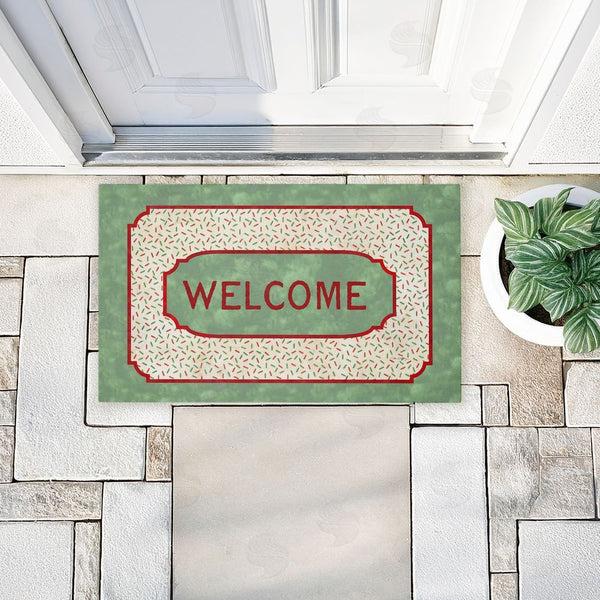Stupell Industries Tim Coffey | Welcome Festive Sprinkles Pattern Non-Woven Door Mat