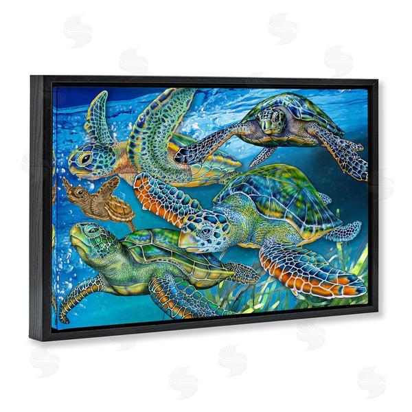 Stupell Industries Tim Jeffs | Tortoise Family Underwater Swim
