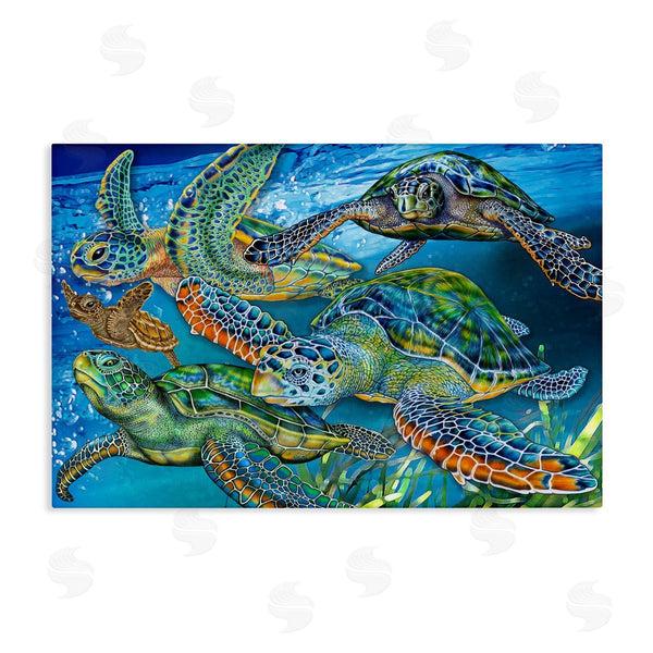 stupell industries Tim Jeffs | Tortoise Family Underwater Swim