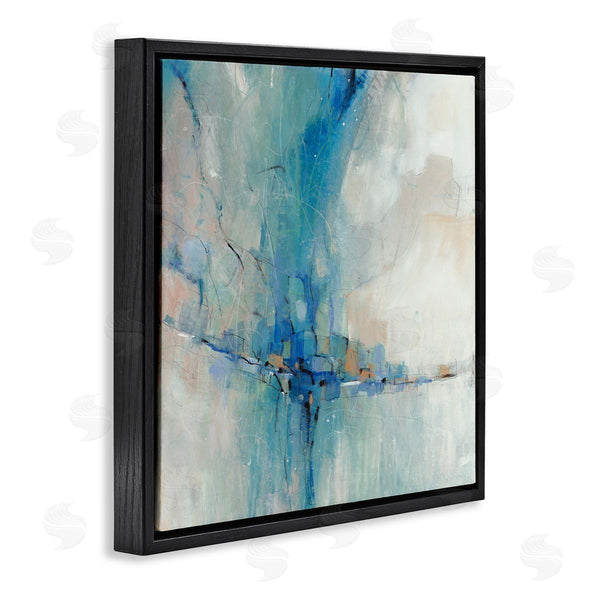 Stupell Industries Tim O'Toole | Abstract Blue Square Shapes Wall Art