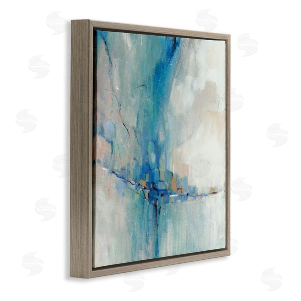 Stupell Industries Tim O'Toole | Abstract Blue Square Shapes Wall Art