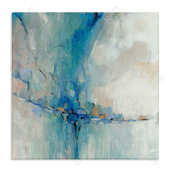 stupell industries Tim O'Toole | Abstract Blue Square Shapes Wall Art